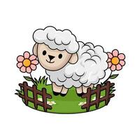 Schaf im Garten Illustration vektor
