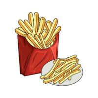 Pommes-Frites-Illustration vektor