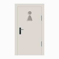 Tür mit das Zeichen von das Damen Toilette vektor