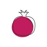 Granatapfel Symbol. Obst Symbol Vektor. vektor