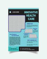 stilvoll Trend medizinisch Flyer Design, medizinisch Gesundheit Flugblatt , a4 Größe Layout Vektor Datei