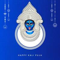 glücklich Kali Puja Sozial Medien Post vektor