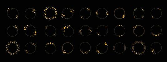 stor bunt av cirkel guld stjärna kopia Plats vektor