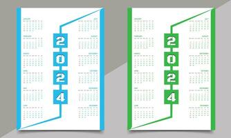 kreativ Kalender Design. Mauer oder eine Seite Kalender Design Vorlage. vektor