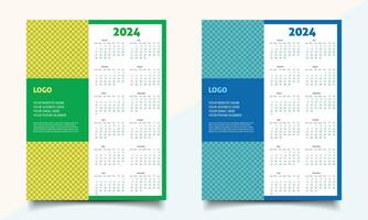 Kalender Design Vorlage. eine Seite oder Mauer Kalender Design. vektor