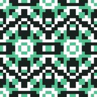 en grön och svart pixel mönster vektor