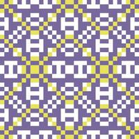 en lila och gul rutig mönster vektor