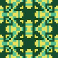en grön och gul mönster med kvadrater vektor