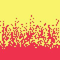 pixel konst bakgrund med röd och gul kvadrater vektor