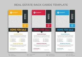 Immobilien dl Rackkartenvorlagendesign vektor
