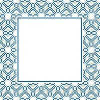 ein Platz Rahmen mit ein Blau Muster vektor