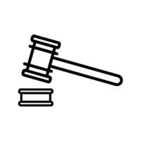 Hammer Gesetz Symbol Design Vektor Vorlage