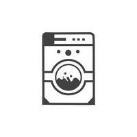 tvättning maskin ikon design platt stil linje konst. kläder torktumlare eller tvätt vektor mall på vit bakgrund.