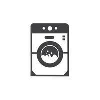 tvättning maskin ikon, modern stil linje konst. kläder torktumlare, bricka eller tvätt logotyp vektor design mall.