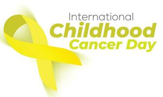 International Kindheit Krebs Tag. Hintergrund, Banner, Karte, Poster, Vorlage. Vektor Illustration.