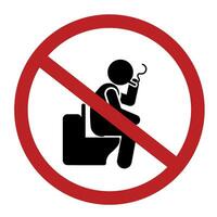 Nein Rauchen im das Toilette Zeichen, Vektor Illustration, Nein Rauchen im das Toilette Zeichen