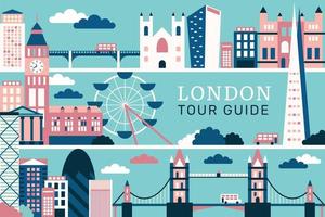 vektor illustration staden london, platt designkoncept