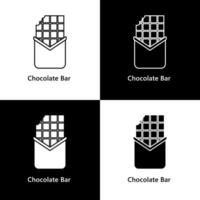 Schokolade Bar. Süss Schokolade Logo Symbol vektor