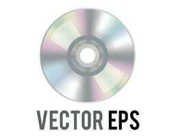 vektor silver- optisk skiva ikon, Begagnade till representera CD, dvd och relaterad filma, musik innehåll, album