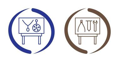 juvel utställning och verktyg utställning ikon vektor