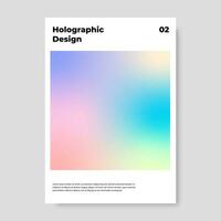 abstrakt holografiska bakgrund uppsättning. retro 80-tal, 90s stil. färgrik holografiska posters för bok omslag broschyr mönster. vektor illustration