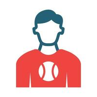 männlich Baseball Ventilator Vektor Glyphe zwei Farbe Symbol zum persönlich und kommerziell verwenden.