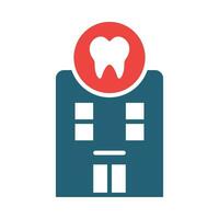 dental klinik vektor glyf två Färg ikon för personlig och kommersiell använda sig av.