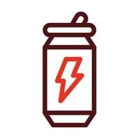 Energie trinken Vektor dick Linie zwei Farbe Symbole zum persönlich und kommerziell verwenden.