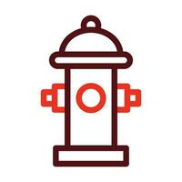 Feuer Hydrant Vektor dick Linie zwei Farbe Symbole zum persönlich und kommerziell verwenden.