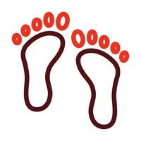 Fußabdruck Vektor dick Linie zwei Farbe Symbole zum persönlich und kommerziell verwenden.