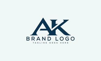 Brief ak Logo Design Vektor Vorlage Design zum Marke.