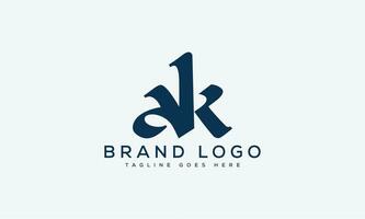 brev ak logotyp design vektor mall design för varumärke.