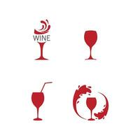 vin logotyp ikon vektor
