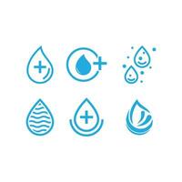 Wassertropfen-Logo-Design vektor