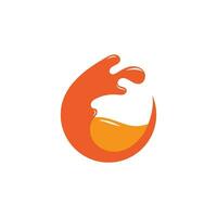 orange stänk logotyp vektor