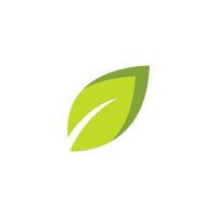 grön blad logotyp ikon vektor