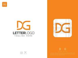 Brief dg Monogramm Initiale Logo, geometrisch, modern, Gradient, Gitter Logo vektor
