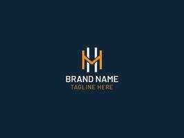 Hm Brief Logo Design vektor