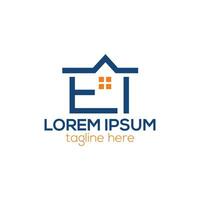 und, te Brief echt Nachlass Zuhause Suche Logo. Haus Vermietung Logo Design Bedienung isoliert Logo vektor