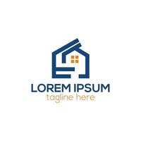 und, te Brief echt Nachlass Zuhause Suche Logo. Haus Vermietung Logo Design Bedienung isoliert Logo vektor