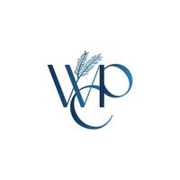 Initiale WCP Brief modern Luxus Monogramm Logo Design isoliert Vektor Vorlage