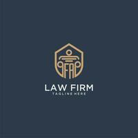Fa Initiale Monogramm zum Anwaltskanzlei Logo Ideen mit kreativ Polygon Stil Design vektor