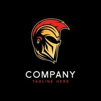 spartanisch Krieger Symbol, Emblem. spartanisch Helm Logo, spartanisch griechisch Gladiator Helm Logo Vektor