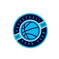 Basketball-Logo-Design-Vorlage einfachen Stil Design-Vektor vektor