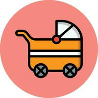 bebis sittvagn vektor ikon design illustration