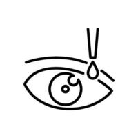 Auge fallen Symbol Vektor mit Linie Stil