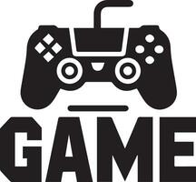 Spiel Logo Vektor Illustration schwarz Farbe