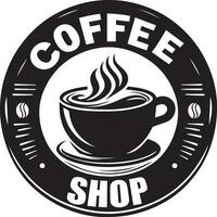 kaffe affär vektor logotyp illustration svart Färg silhuett 4