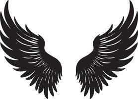 vinge vektor silhuett illustration svart Färg