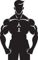 bodybuilding logotyp vektor silhuett illustration 12